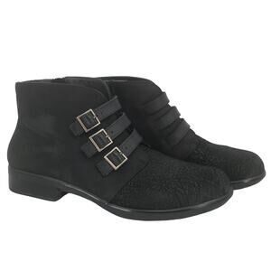 Naot Women's Black Calima Leather Booties Size 10